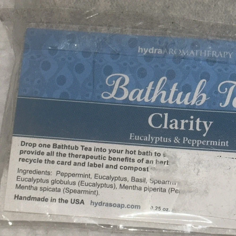 Hydra Aromatherapy Bathtub Tea Clarity Eucalyptus Peppermint 3 Pack 0.25oz Each
